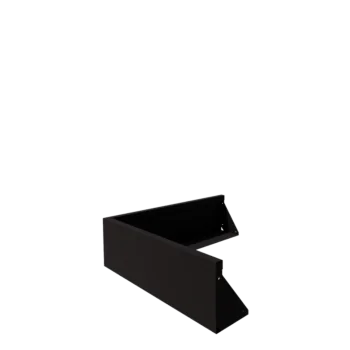 Muro de contenção em aço - Canto externo - 100 x 100 x 30 cm - RAL9005 fosco (preto)