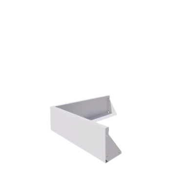 Muro de contenção em aço - Canto externo - 100 x 100 x 30 cm - RAL9010 fosco (branco)