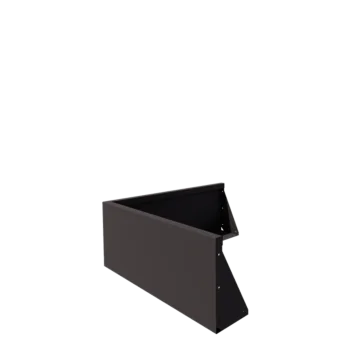 Muro de contenção em aço - Canto externo - 100 x 100 x 40 cm - RAL7016 fosco (cinzento antracite)