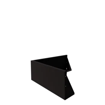 Muro de contenção em aço - Canto externo - 100 x 100 x 40 cm - RAL9005 fosco (preto)