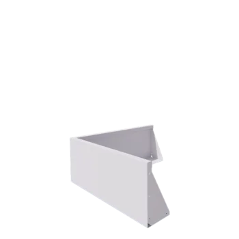 Muro de contenção em aço - Canto externo - 100 x 100 x 40 cm - RAL9010 fosco (branco)