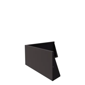 Muro de contenção em aço - Canto externo - 100 x 100 x 50 cm - RAL7016 fosco (cinzento antracite)