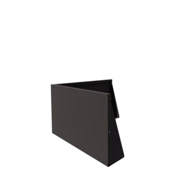 Muro de contenção em aço - Canto externo - 100 x 100 x 60 cm - Outra cor RAL