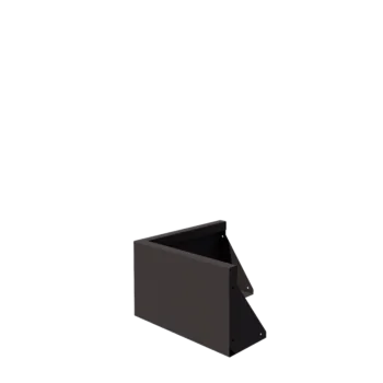 Muro de contenção em aço - Canto externo - 50 x 50 x 30 cm - RAL7016 fosco (cinzento antracite)