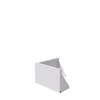 Muro de contenção em aço - Canto externo - 50 x 50 x 30 cm - RAL9010 fosco (branco)