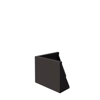 Muro de contenção em aço - Canto externo - 50 x 50 x 40 cm - RAL7016 fosco (cinzento antracite)