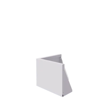 Muro de contenção em aço - Canto externo - 50 x 50 x 40 cm - RAL9010 fosco (branco)