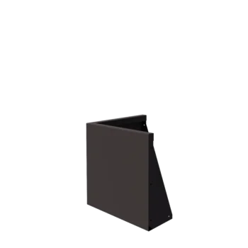 Muro de contenção em aço - Canto externo - 50 x 50 x 50 cm - RAL7016 fosco (cinzento antracite)