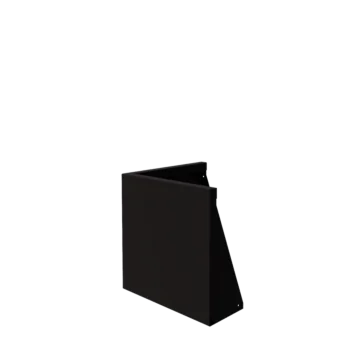 Muro de contenção em aço - Canto externo - 50 x 50 x 50 cm - RAL9005 fosco (preto)