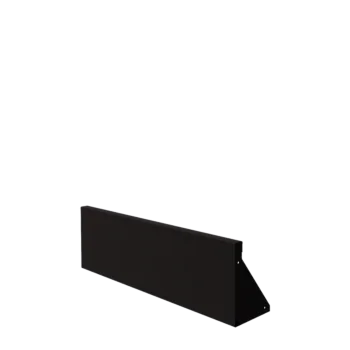 Muro de contenção em aço - Reto - 100 x 30 cm - RAL9005 fosco (preto)