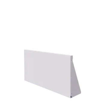 Muro de contenção em aço - Reto - 100 x 50 cm - RAL9010 fosco (branco)