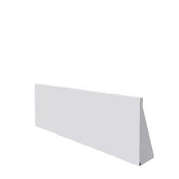 Muro de contenção em aço - Reto - 150 x 50 cm - RAL9010 fosco (branco)