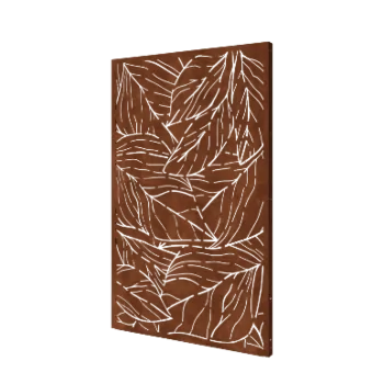 Painel decorativo em aço corten - Folhas 1 - 120 x 6 x 190 cm