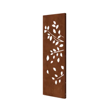 Painel decorativo em aço corten - Árvore - Peça 1 - 60 x 6 x 190 cm