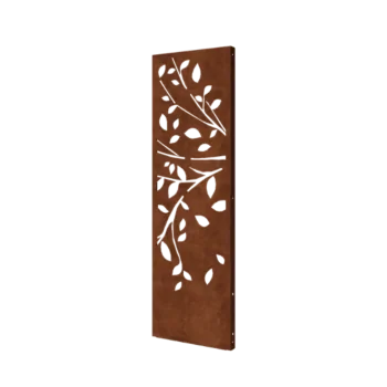 Painel decorativo em aço corten - Árvore - Peça 2 - 60 x 6 x 190 cm