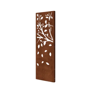 Painel decorativo em aço corten - Árvore - Peça 3 - 60 x 6 x 190 cm