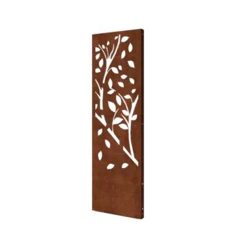 Painel decorativo em aço corten - Árvore - Peça 4 - 60 x 6 x 190 cm
