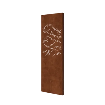 Painel decorativo em aço corten - Montanhas 1 - 60 x 6 x 190 cm