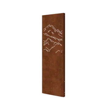 Painel decorativo em aço corten - Montanhas 3 - 60 x 6 x 190 cm