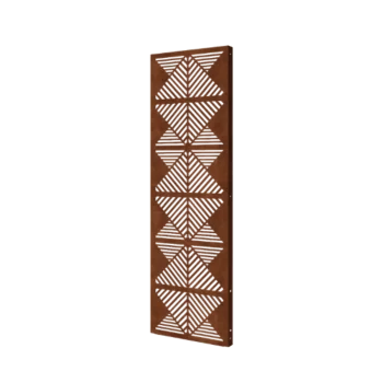 Painel decorativo em aço corten - Linhas 2 - 60 x 6 x 190 cm