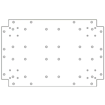 Placa de base em aço galvanizado - 40 x 60 cm