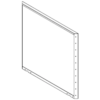 Floreira em aço - Painel - 100 x 100 cm - RAL9005 fosco (preto)