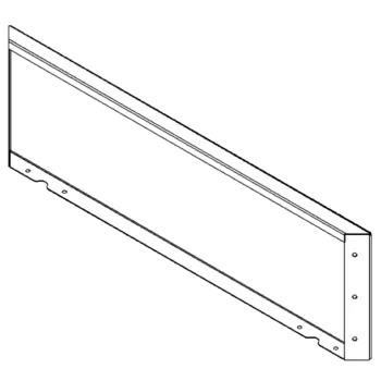 Floreira em aço - Painel - 30 x 100 cm - RAL9010 fosco (branco)