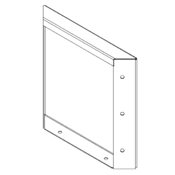 Floreira em aço - Painel - 30 x 30 cm - RAL9010 fosco (branco)