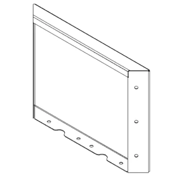 Floreira em aço - Painel - 30 x 40 cm - RAL9005 fosco (preto)