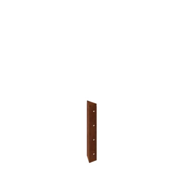 Floreira em aço corten - Peça de canto 90° - 40 cm