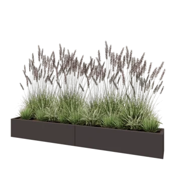Floreira XXL em aço - Retângulo - 240 x 30 x 30 cm - RAL7016 fosco (cinzento antracite) - Sem placa de base