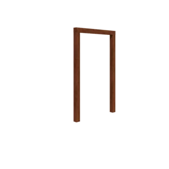 Pérgola em aço corten - Reta - 150 x 230 cm - Sem base de betão