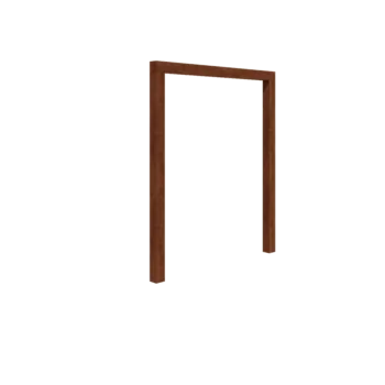 Pérgola em aço corten - Reta - 200 x 230 cm - Sem base de betão
