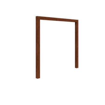 Pérgola em aço corten - Reta - 250 x 230 cm - Sem base de betão
