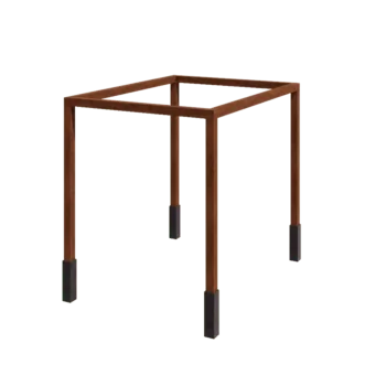 Pérgola em aço corten - Retângulo - 324 x 250 x 230 cm - Com base de betão