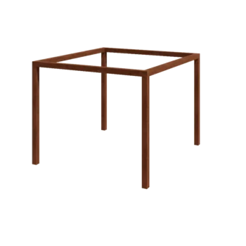 Pérgola em aço corten - Quadrado - 324 x 300 x 230 cm - Sem base de betão