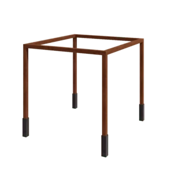 Pérgola em aço corten - Quadrado - 324 x 300 x 230 cm - Com base de betão