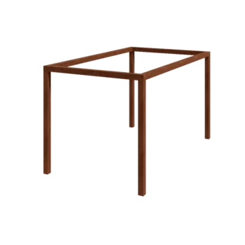 Pérgola em aço corten - Retângulo - 424 x 250 x 230 cm - Sem base de betão
