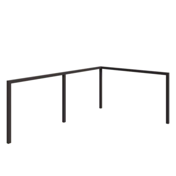 Pérgola em aço - Canto - 600 x 412 x 230 cm - RAL7016 fosco (cinzento antracite) - Sem base de betão