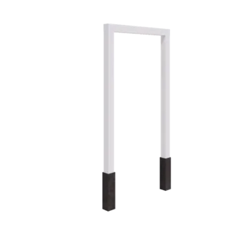 Pérgola em aço - Reta - 150 x 230 cm - RAL9010 fosco (branco) - Com base de betão