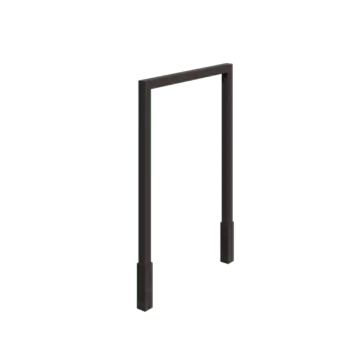 Pérgola em aço - Reta - 200 x 230 cm - RAL7016 fosco (cinzento antracite) - Com base de betão