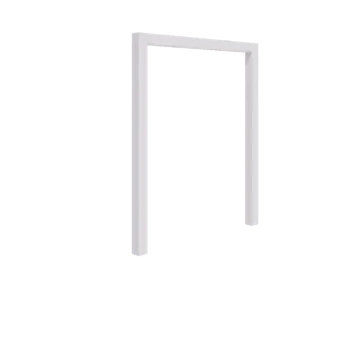Pérgola em aço - Reta - 200 x 230 cm - RAL9010 fosco (branco) - Sem base de betão