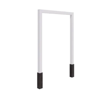 Pérgola em aço - Reta - 200 x 230 cm - RAL9010 fosco (branco) - Com base de betão