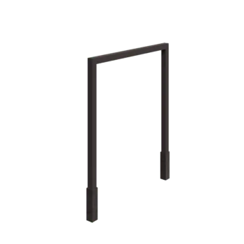 Pérgola em aço - Reta - 250 x 230 cm - RAL7016 fosco (cinzento antracite) - Com base de betão