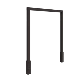 Pérgola em aço - Reta - 250 x 230 cm - Outra cor RAL - Com base de betão