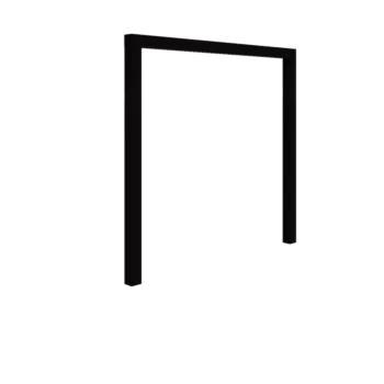 Pérgola em aço - Reta - 250 x 230 cm - RAL9005 fosco (preto) - Sem base de betão