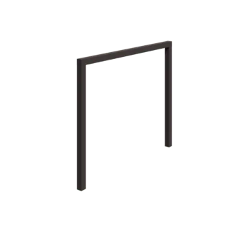 Pérgola em aço - Reta - 300 x 230 cm - RAL7016 fosco (cinzento antracite) - Sem base de betão