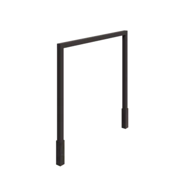 Pérgola em aço - Reta - 300 x 230 cm - RAL7016 fosco (cinzento antracite) - Com base de betão