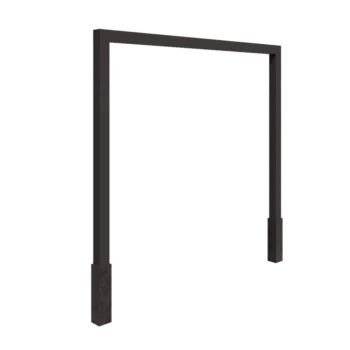 Pérgola em aço - Reta - 300 x 230 cm - Outra cor RAL - Com base de betão
