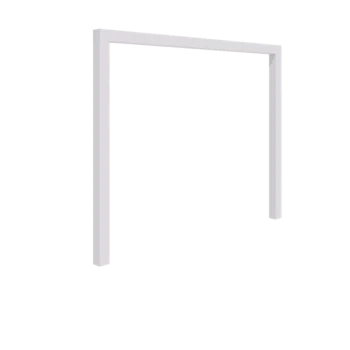 Pérgola em aço - Reta - 300 x 230 cm - RAL9010 fosco (branco) - Sem base de betão